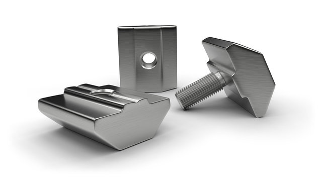 Aluminum profile accessories (t-nuts, t-bolts)