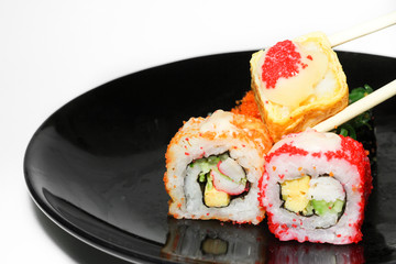 Sushi rolls .