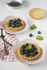 Tartlets with blueberries