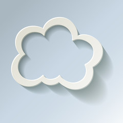 Cloud Cloud-Computing Rechnen in der Wolke Leer Kalt Frost