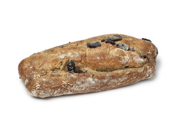 Fresh whole black olive bread