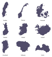 Northen Europe vector © yuriks