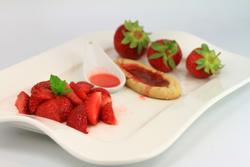 assiette de fraises 