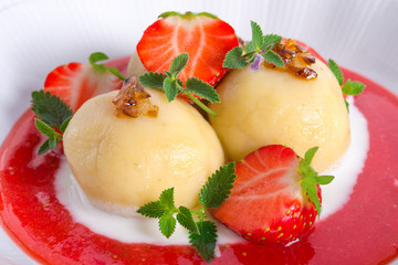  dumplings with strawberries