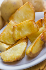 baked homemade poato wedges