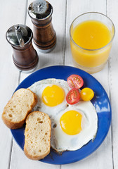 Fresh breakfast with eggs