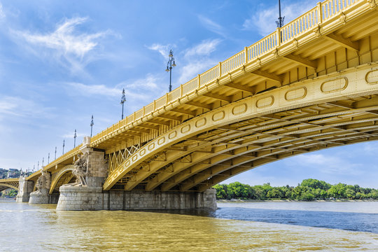 Renewed Margit Bridge in the Budapest