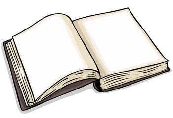 vector blank open book