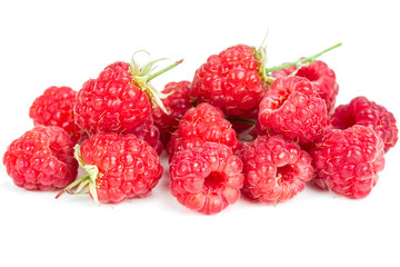 Ripe juicy raspberries