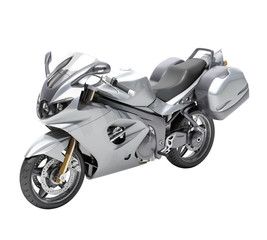 Powerful sportbike isolated