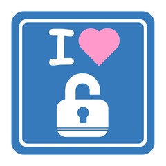 J'aime : Cadenas ouvert