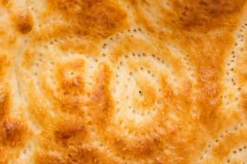 background of a crust of bread. macro