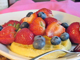Berries and waffles