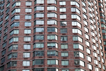 Fototapeta premium Détail de façade avec fenêtres. NYC