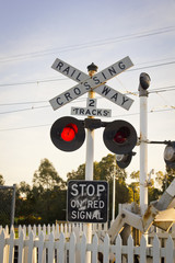 Naklejka premium Railway crossing
