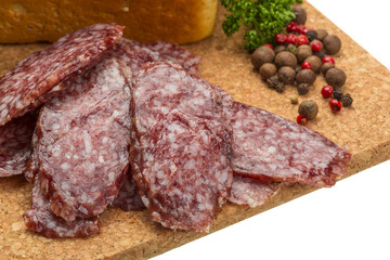 Fresh ripe salami