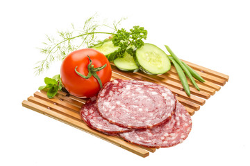 Fresh ripe salami