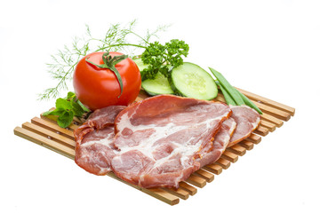 Bacon with vegetables
