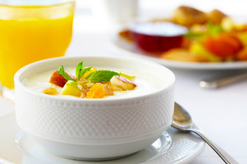 Yogurt with fruits