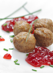 Swedish meatballs with lingoberries jam - Polpette svedesi