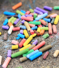 Colorful chalks