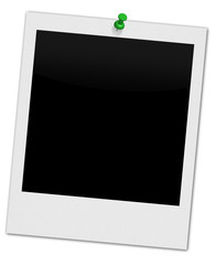 Polaroid mit Pin Grün