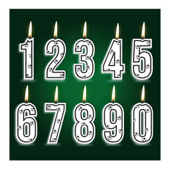 Numeral soccer candles