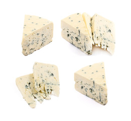 Danablue danish blue cheese isolated