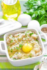 Minced chicken