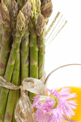 asparagus with fresh fruit juice