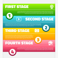 Option banners with place for text