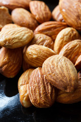 almond on black