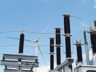 High voltage electrical substation in wind power plant