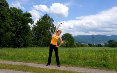 Junge Frau beim Sport