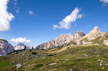 Fototapeta na wymiar Dreischusterspitze Haunoldgruppe - Dolomity - Alpy