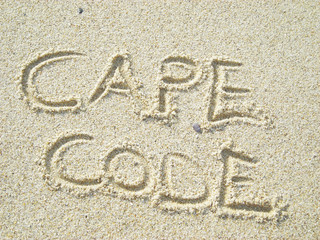 Cape Code write on the beach