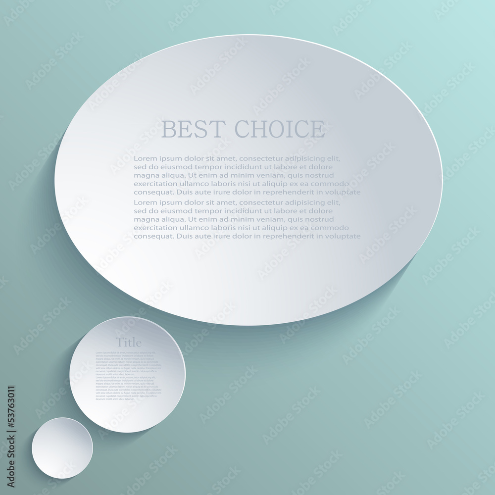 Wall mural vector bubble speech background. eps10