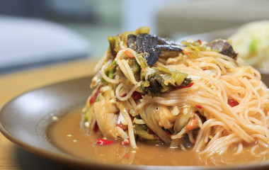 papaya salad thai food