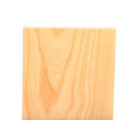 top plank of elm close-up on the white background