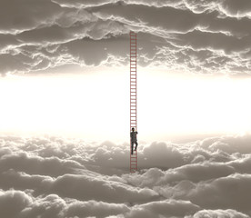 man climbing