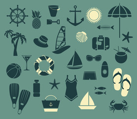 Summer Seaside Icons
