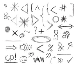 Miscellaneous Doodle Symbols, Signs, Icons and Keystrokes