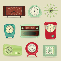 Set of Retro Clocks