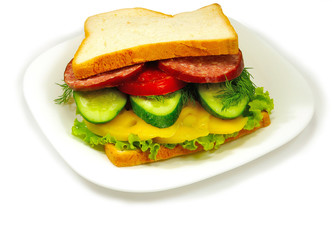 burger on a plate