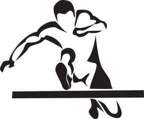 stylized hurdler