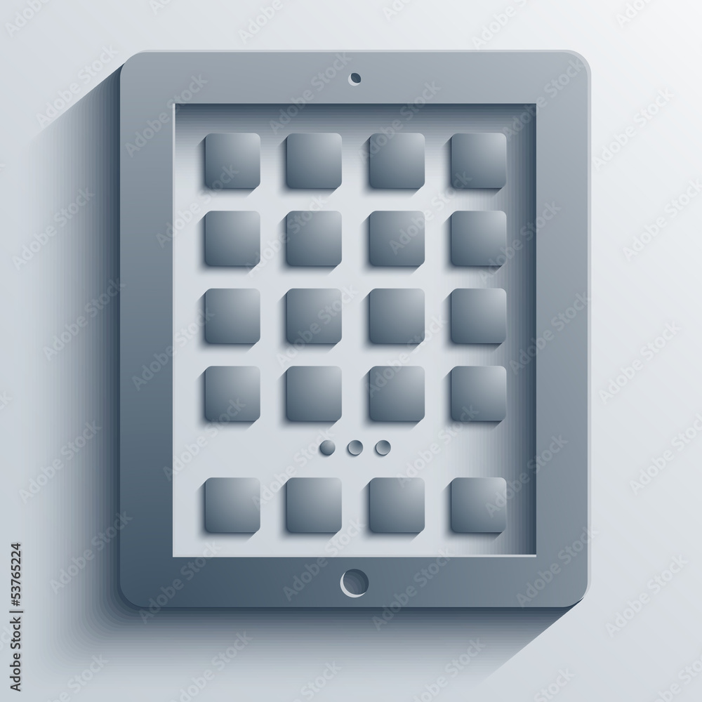 Poster vector concept computer tablet background. eps10