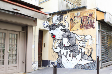 Graffiti painting, Paris