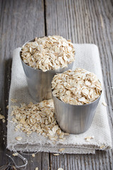 Oatmeal in the glass.