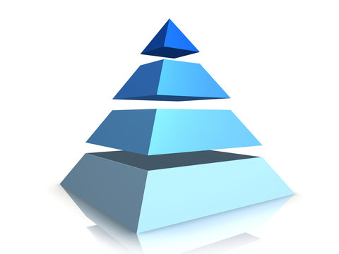 Blue Business Pyramid