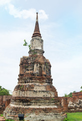 Fototapeta premium Old pagoda in Ayutthaya temple